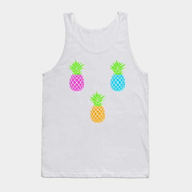 Colorful Pineapples 2.0 Tank Top by lolosenese